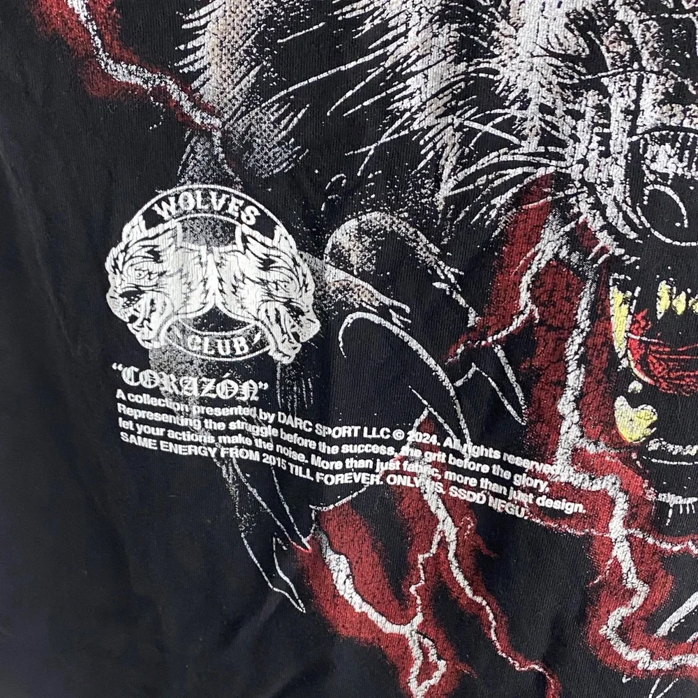 Darc Sport Wolves Club Collection Lightning Wolf T’Shirt Size Large - Picture 3 of 9